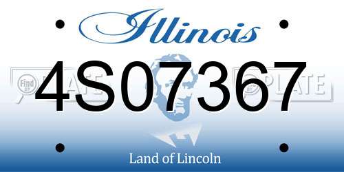 4S07367 Illinois License Plate