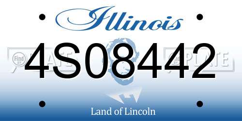 4S08442 Illinois License Plate