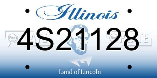 4S21128 Illinois License Plate