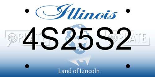 4S25S2 Illinois License Plate