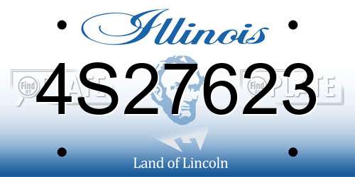 4S27623 Illinois License Plate