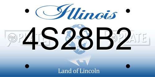 4S28B2 Illinois License Plate