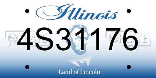 4S31176 Illinois License Plate