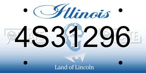 4S31296 Illinois License Plate