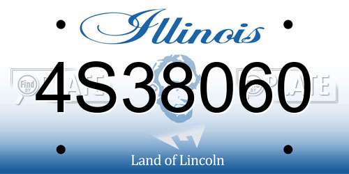4S38060 Illinois License Plate