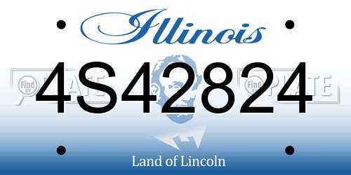 4S42824 Illinois License Plate