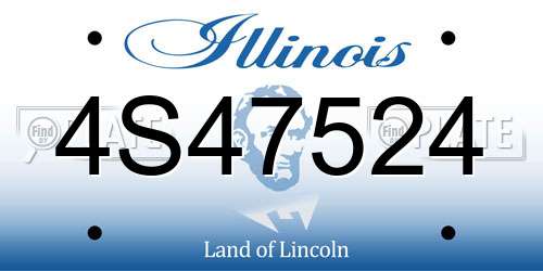 4S47524 Illinois License Plate