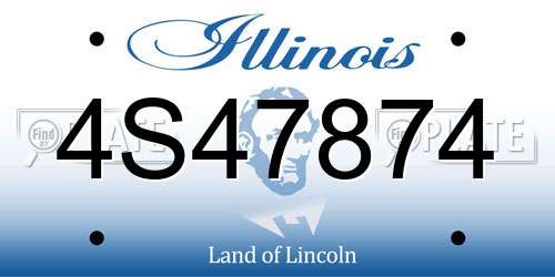 4S47874 Illinois License Plate