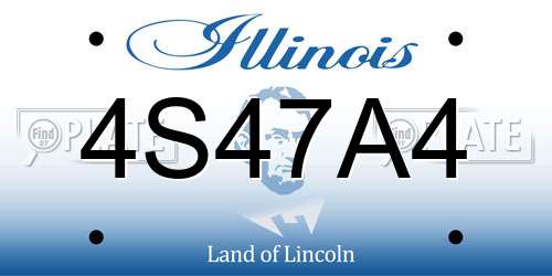 4S47A4 Illinois License Plate