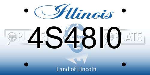 4S48I0 Illinois License Plate