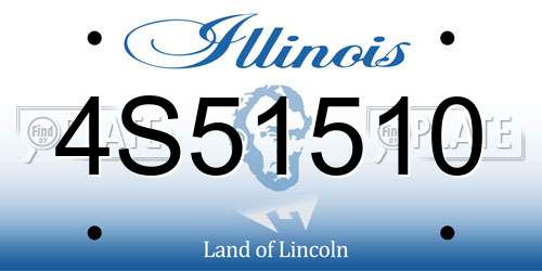 4S51510 Illinois License Plate