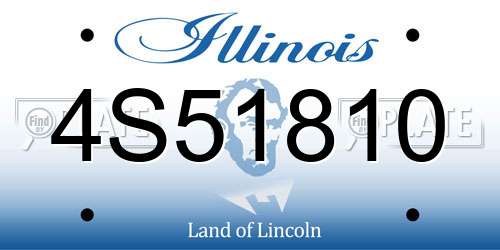 4S51810 Illinois License Plate