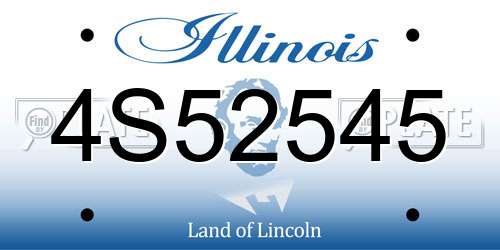 4S52545 Illinois License Plate