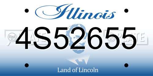 4S52655 Illinois License Plate