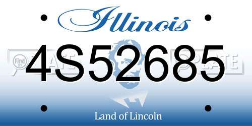 4S52685 Illinois License Plate