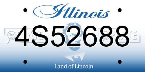 4S52688 Illinois License Plate