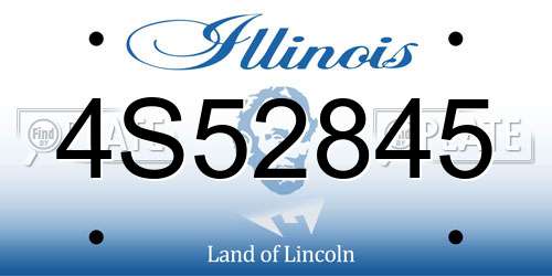 4S52845 Illinois License Plate