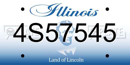 4S57545 Illinois License Plate