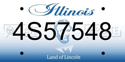 4S57548 Illinois License Plate