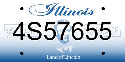 4S57655 Illinois License Plate