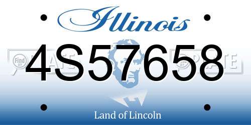 4S57658 Illinois License Plate