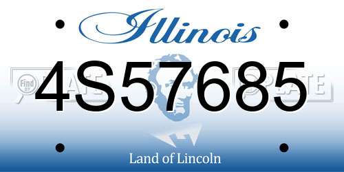 4S57685 Illinois License Plate