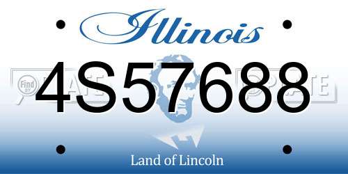 4S57688 Illinois License Plate