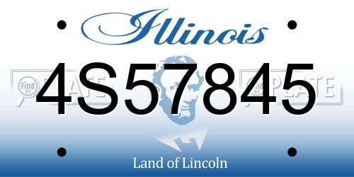 4S57845 Illinois License Plate
