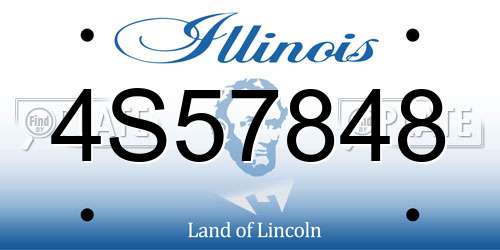 4S57848 Illinois License Plate