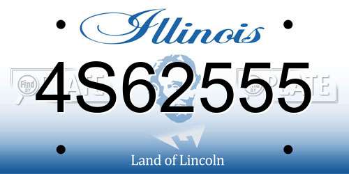 4S62555 Illinois License Plate