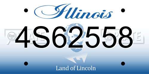 4S62558 Illinois License Plate