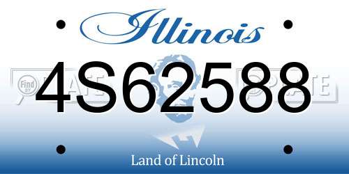4S62588 Illinois License Plate
