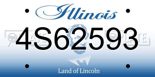 4S62593 Illinois License Plate