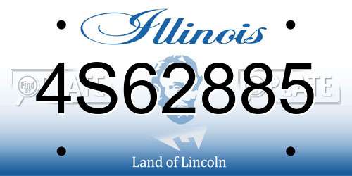 4S62885 Illinois License Plate