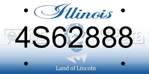 4S62888 Illinois License Plate
