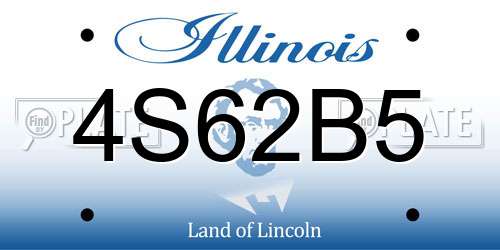 4S62B5 Illinois License Plate