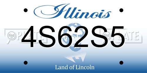 4S62S5 Illinois License Plate