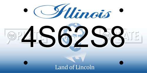 4S62S8 Illinois License Plate