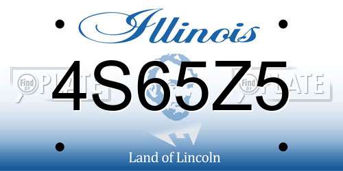 4S65Z5 Illinois License Plate
