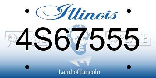 4S67555 Illinois License Plate