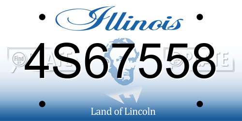 4S67558 Illinois License Plate