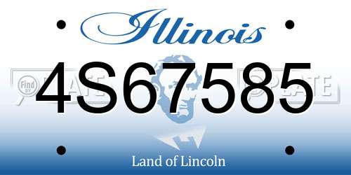 4S67585 Illinois License Plate