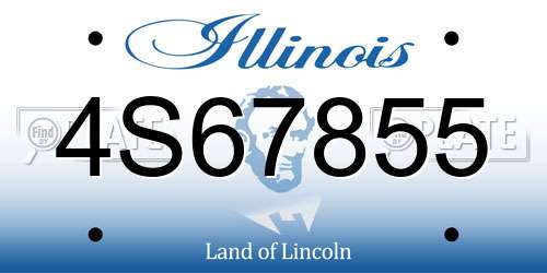 4S67855 Illinois License Plate