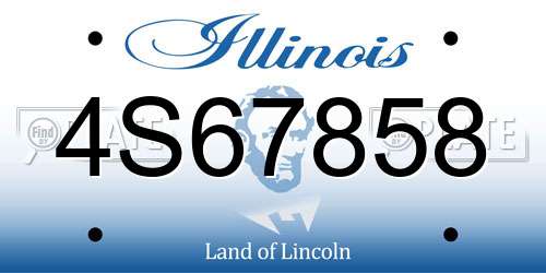 4S67858 Illinois License Plate