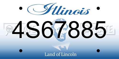 4S67885 Illinois License Plate