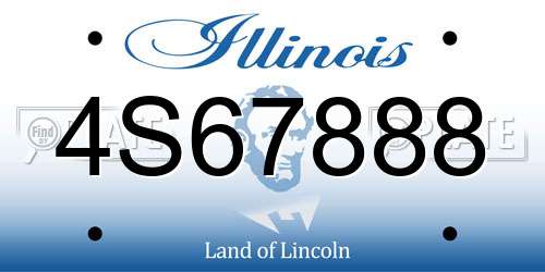 4S67888 Illinois License Plate