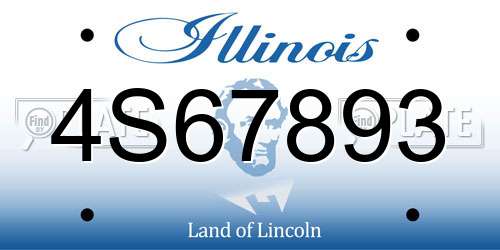 4S67893 Illinois License Plate