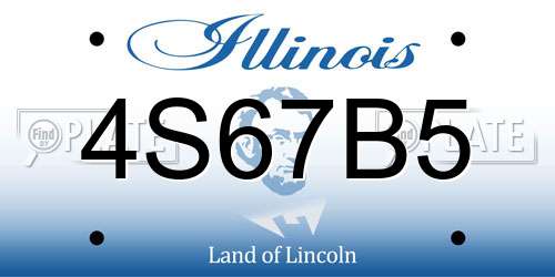 4S67B5 Illinois License Plate