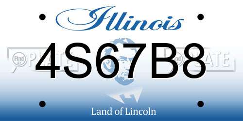 4S67B8 Illinois License Plate