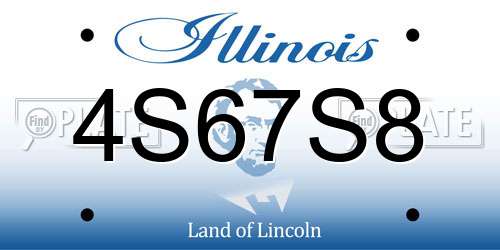 4S67S8 Illinois License Plate
